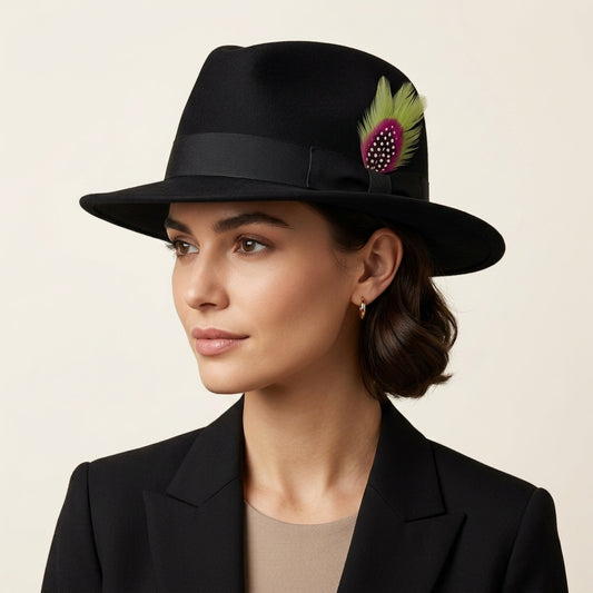 Coque Hackle, Coque Plumage & Guinea Feather Hat Pin