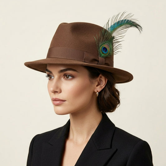 Peacock Sword & Eye Feather Hat Pin