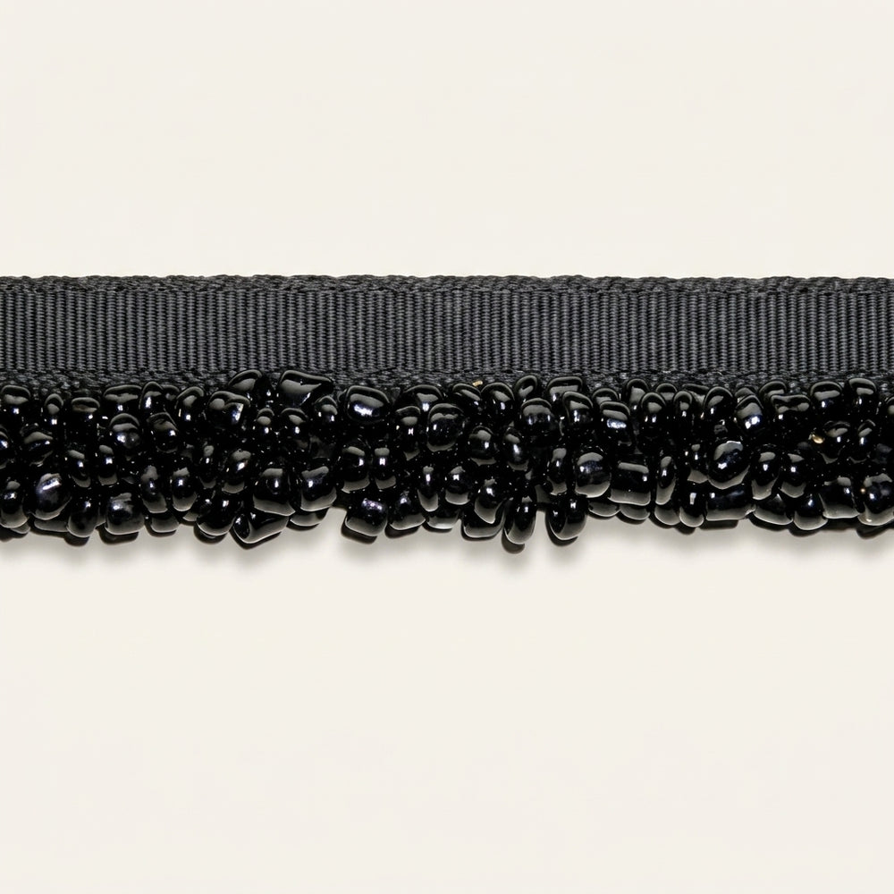 Glass Bead Trim Black