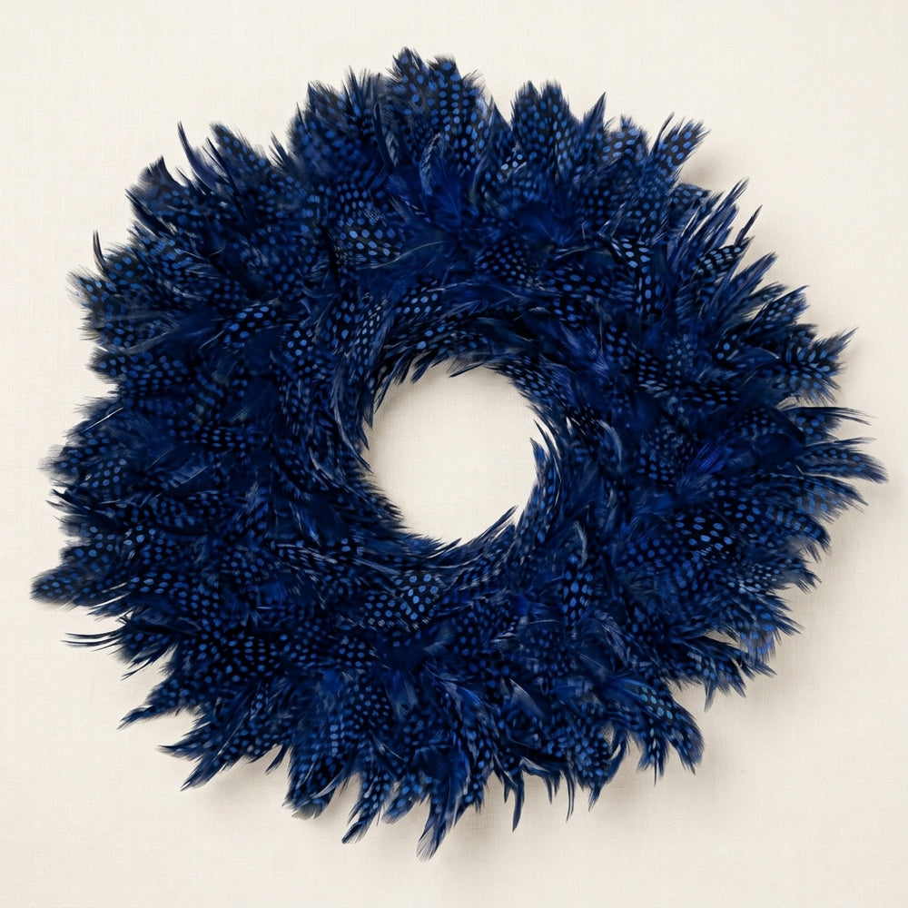 Guinea Feather Wreath