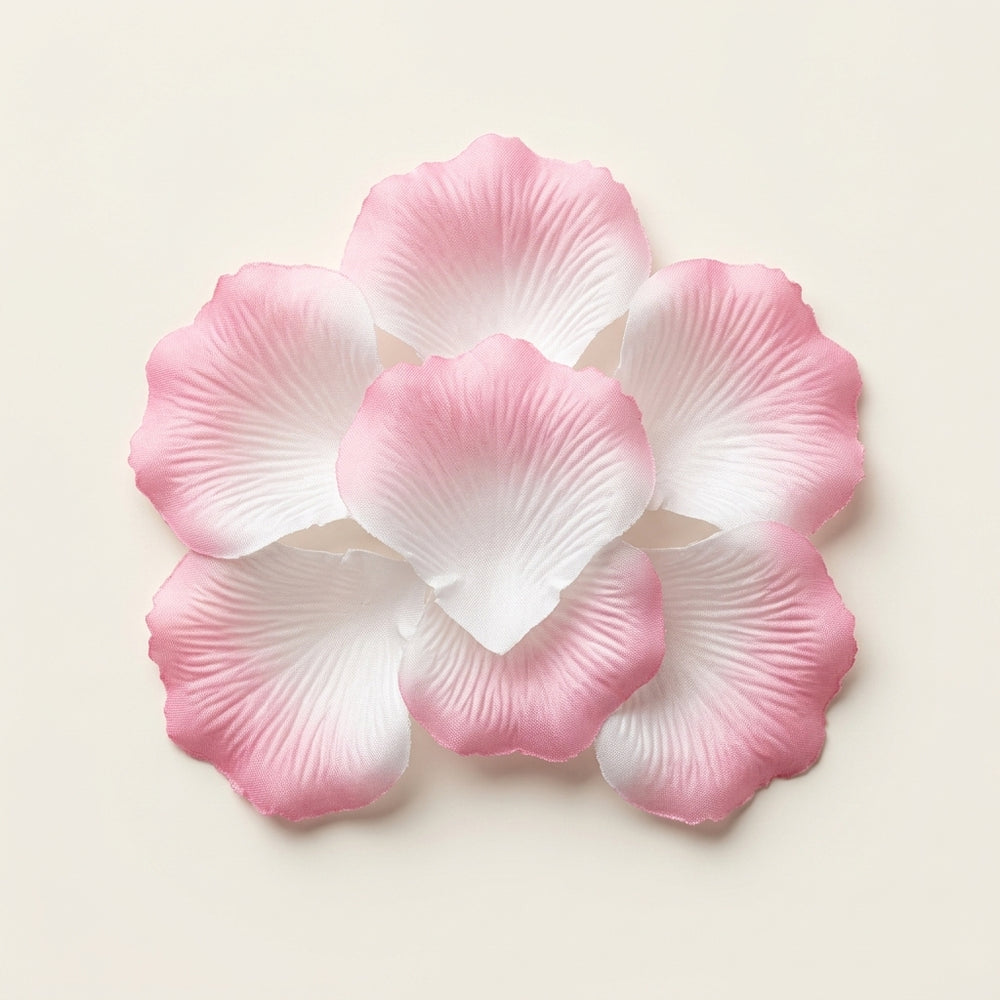 Paper Faux Rose Petals – Rose Pink & White
