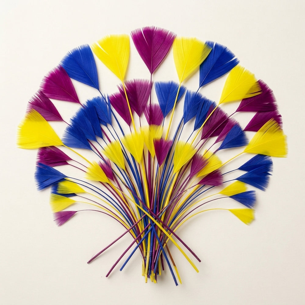 Dyed Turkey Flat Feathers- 25 Pieces