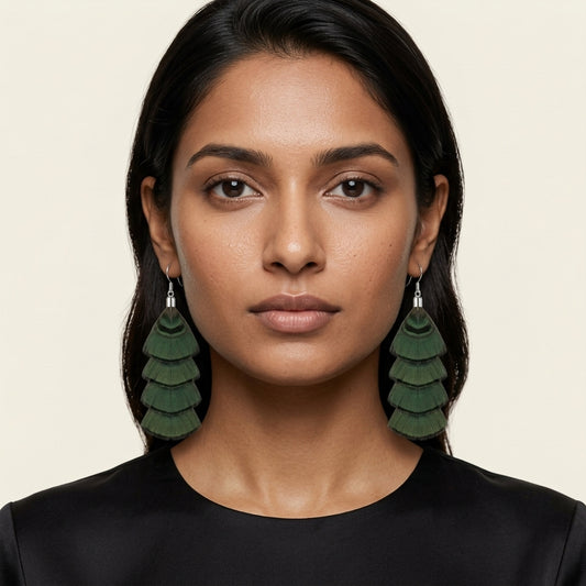 Golden Pheasant Earrings