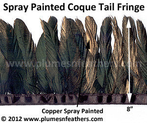 Coque Tail Fringe 8" Spray Painted