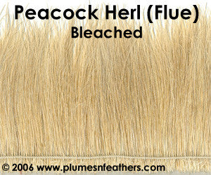 Peacock Herl (Flue) Bleached Strung 8"/10"